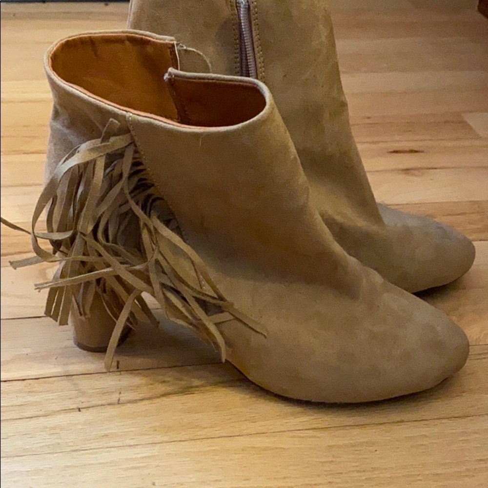 Booties with fringe